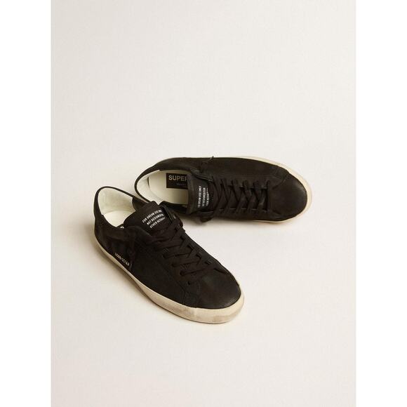 Golden Goose Womens Superstar Leather Nubuck Sneakers - 8 - Black Skate - Picture 2 of 4